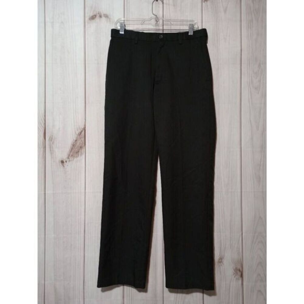 Haggar Pants Men's 32 32 Black Classic Fit Straight Leg Cool 18